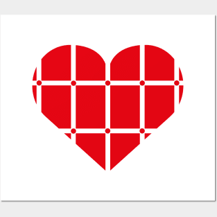 Dots and Lines in heart Posters and Art